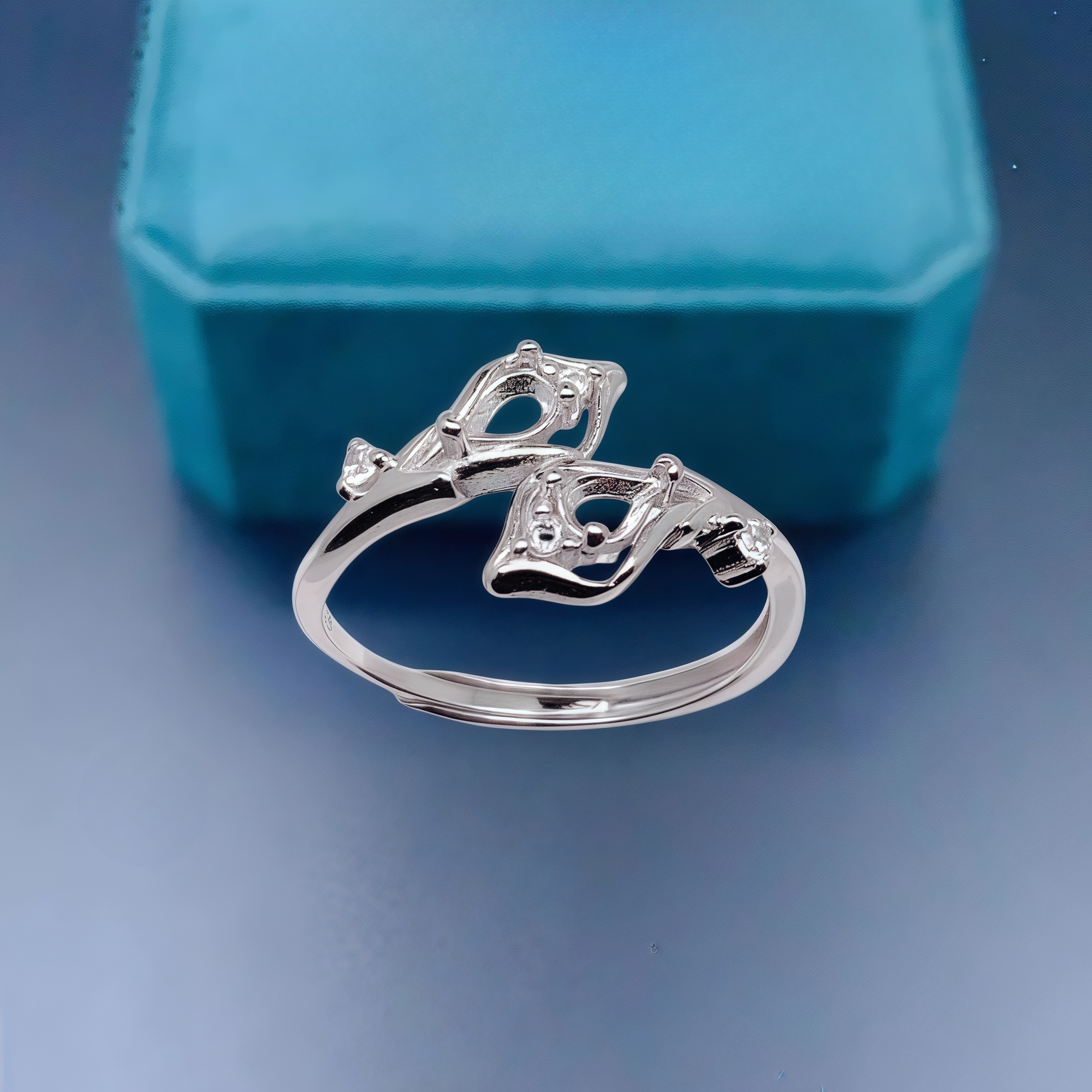 L S925 Sterling Silver DIY Emp - Sterling Silver Ring avaliação e preço