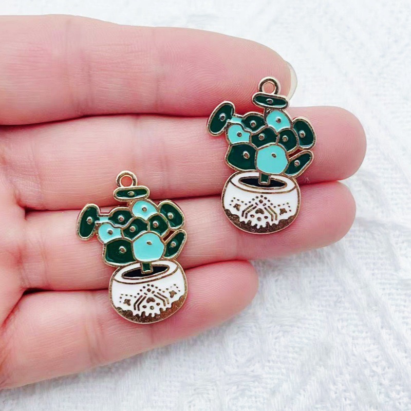 10pcs Cactus Plant Oil Drop Al - Jewelry & Watches Ltd avaliação e preço