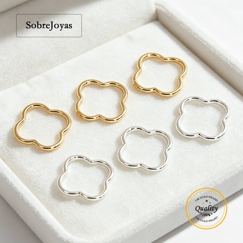 10mm Four-Leaf Clover Jump Rin - Sterling Silver Ring avaliação e preço
