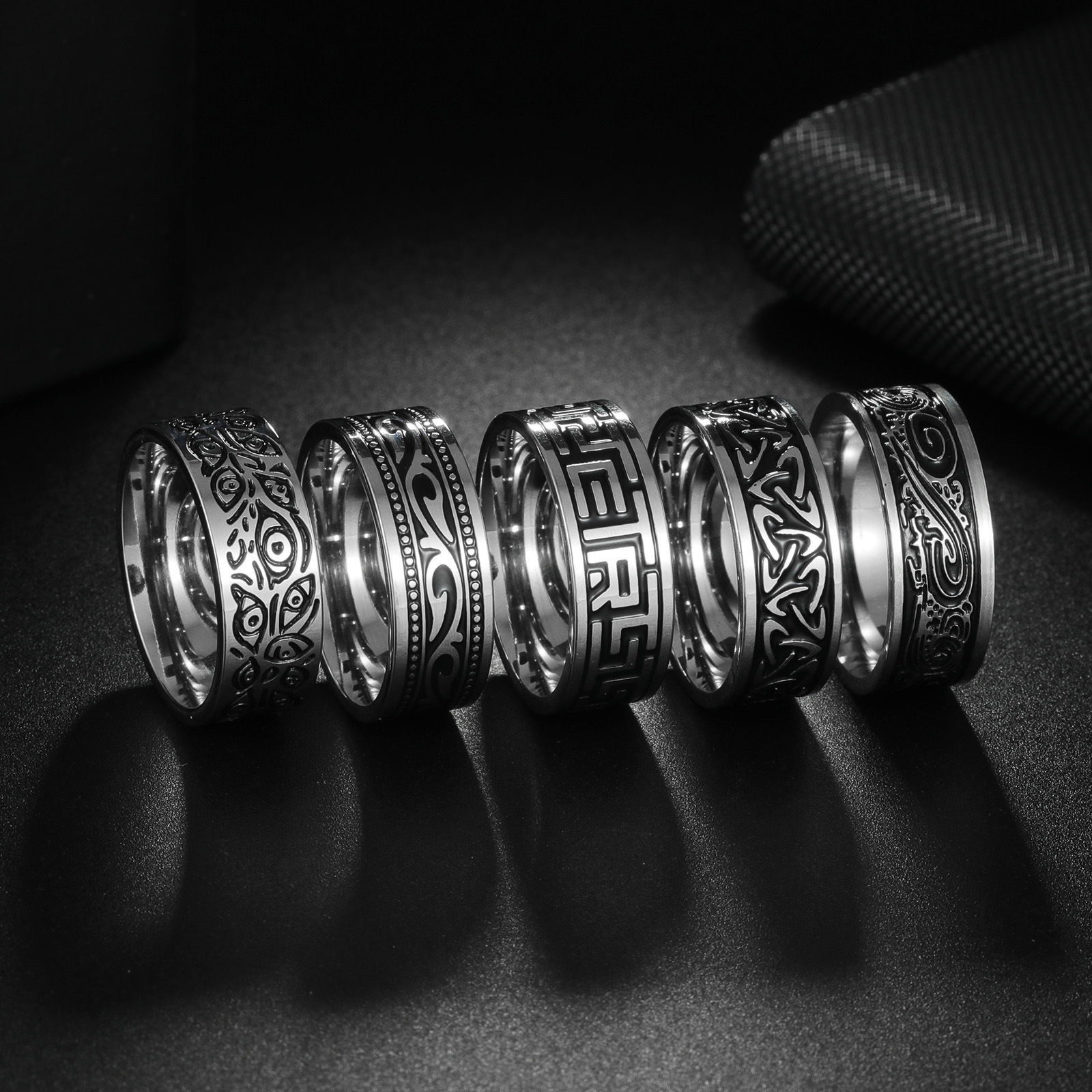 Retro Titanium Steel Ring With - Titanium Steel Ring avaliação e preço