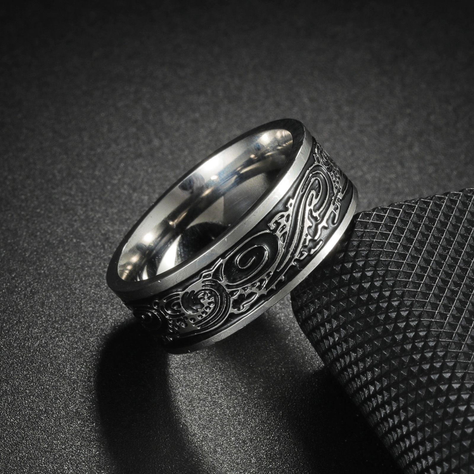 Retro Titanium Steel Ring With - Titanium Steel Ring avaliação e preço