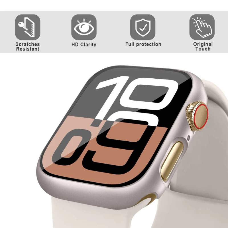 1-2pcsGlass+Cover For Apple Wa - Jewelry Smart Watches avaliação e preço