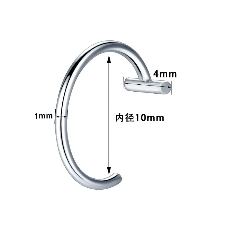 Titanium Steel C-Shaped Lip Ri - Titanium Steel Ring avaliação e preço