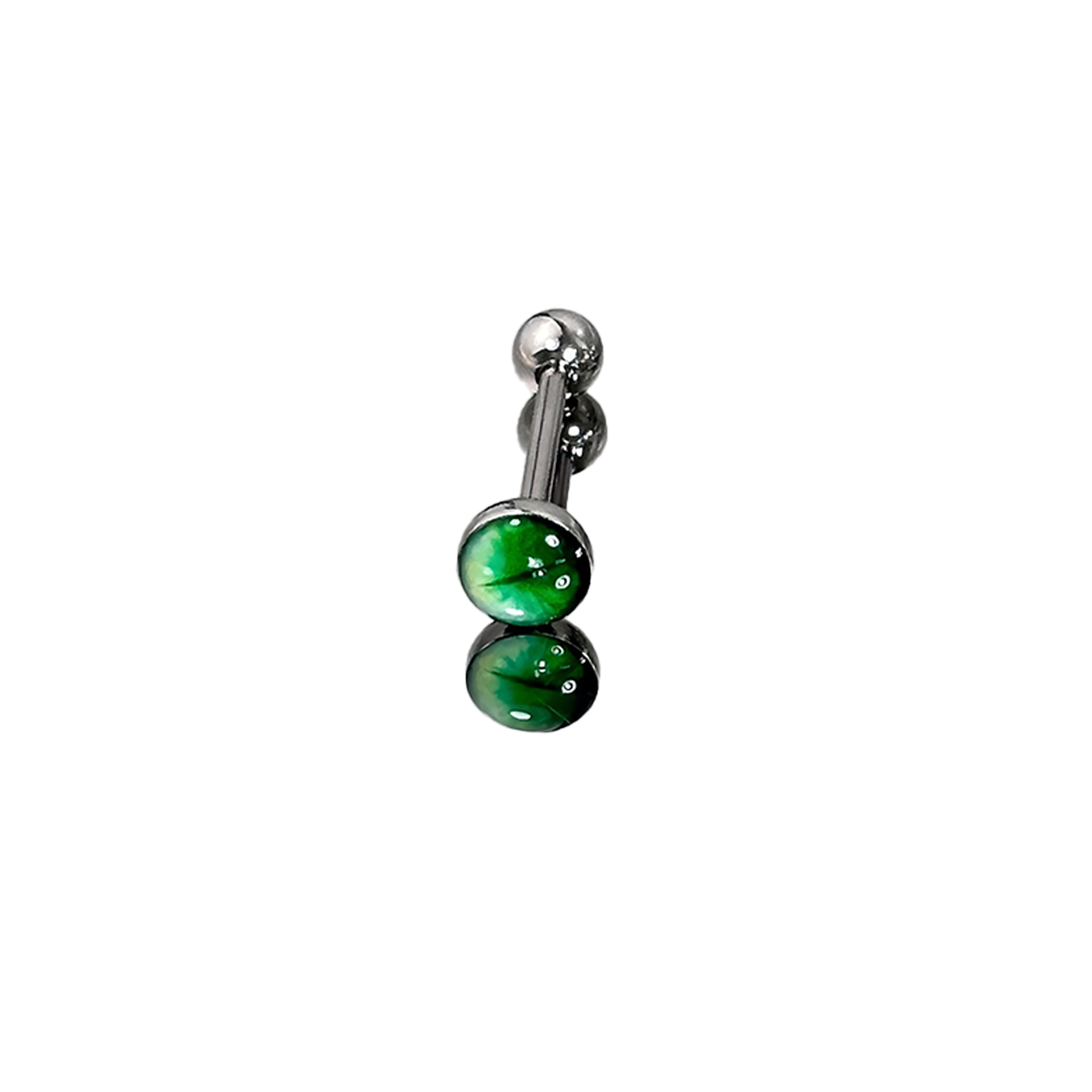 1Pc High-Quality Trendy Green  - Titanium Steel Ring avaliação e preço