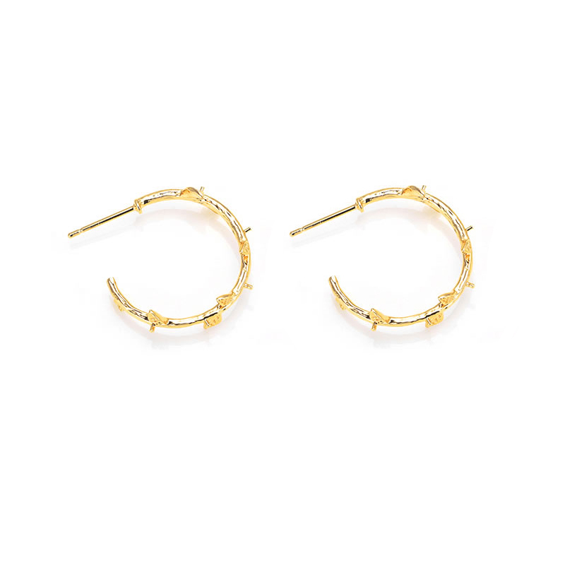 6PCS 18K Gold Color Brass with - Hoop Earrings avaliação e preço