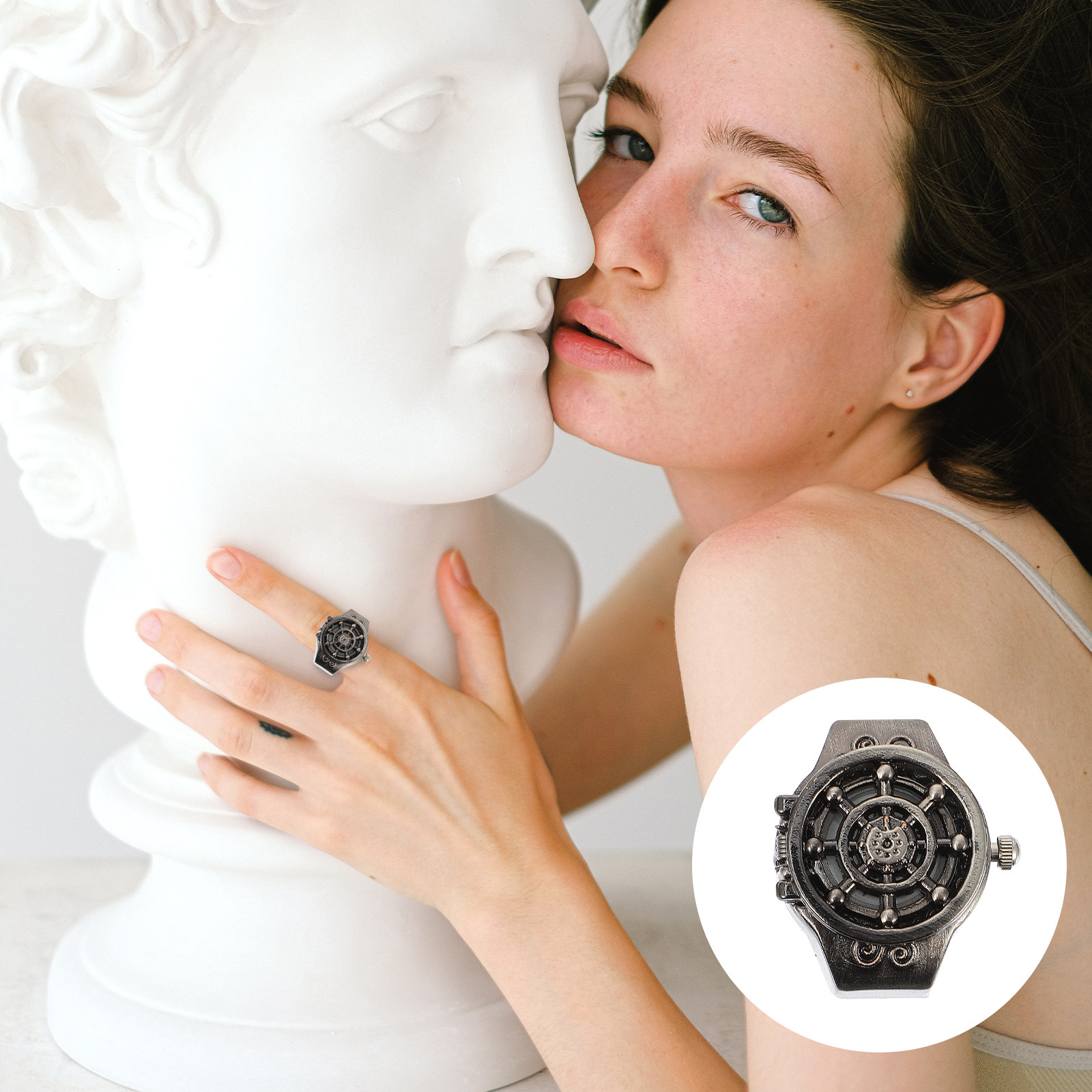 2Pcs Ring Watches Vintage Chic - Unique Jewelry Watches avaliação e preço