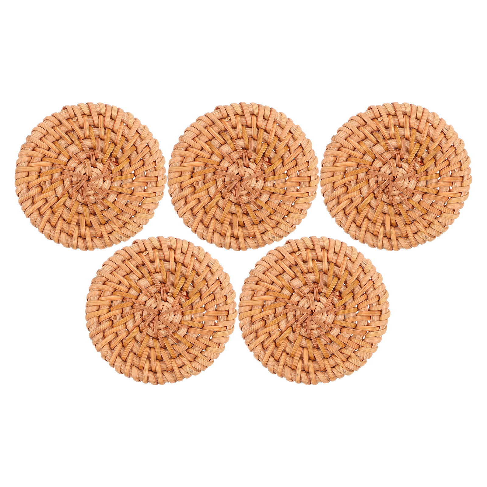 5Pcs Rattan Round Woven Discs  - Hoop Earrings avaliação e preço