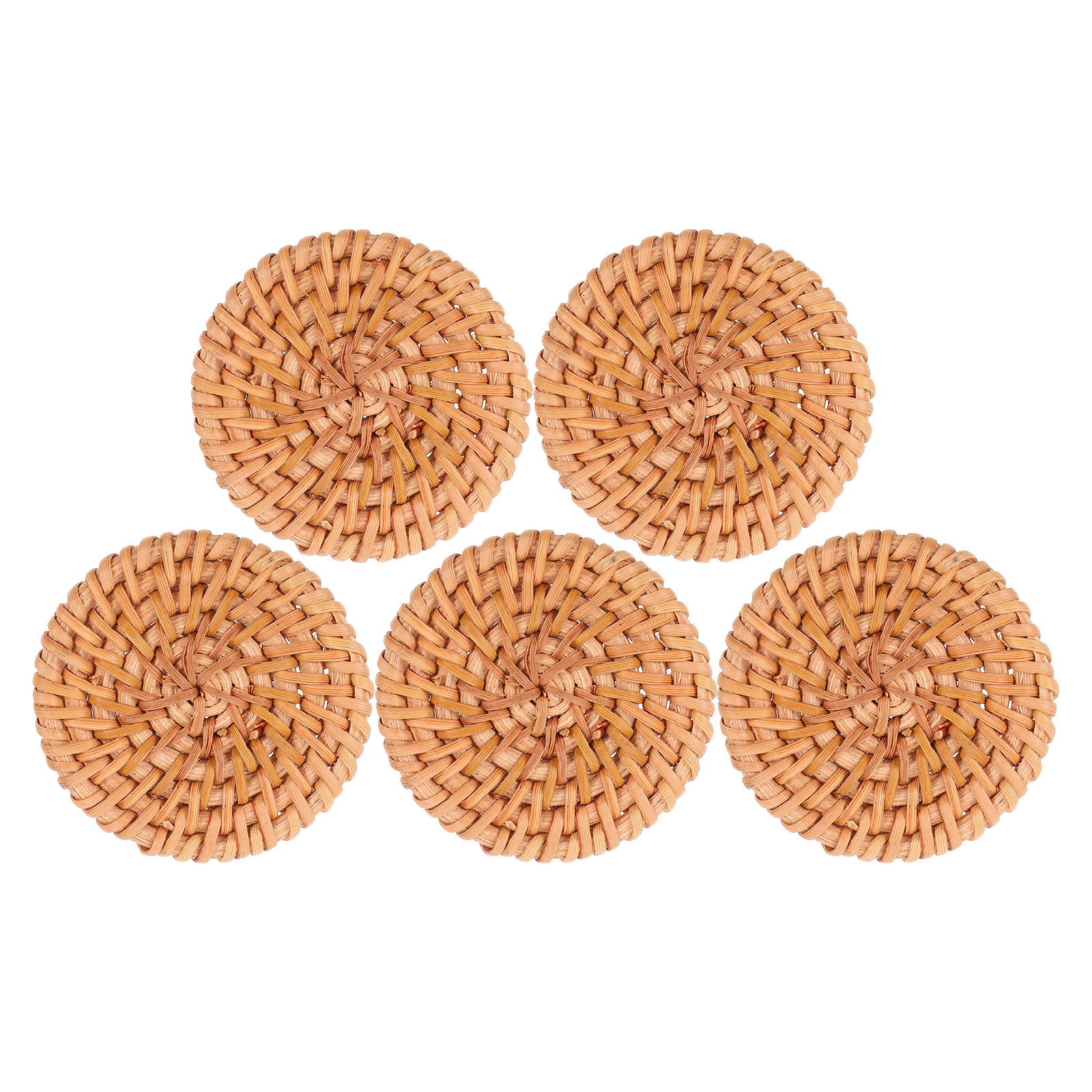 5Pcs Rattan Round Woven Discs  - Hoop Earrings avaliação e preço