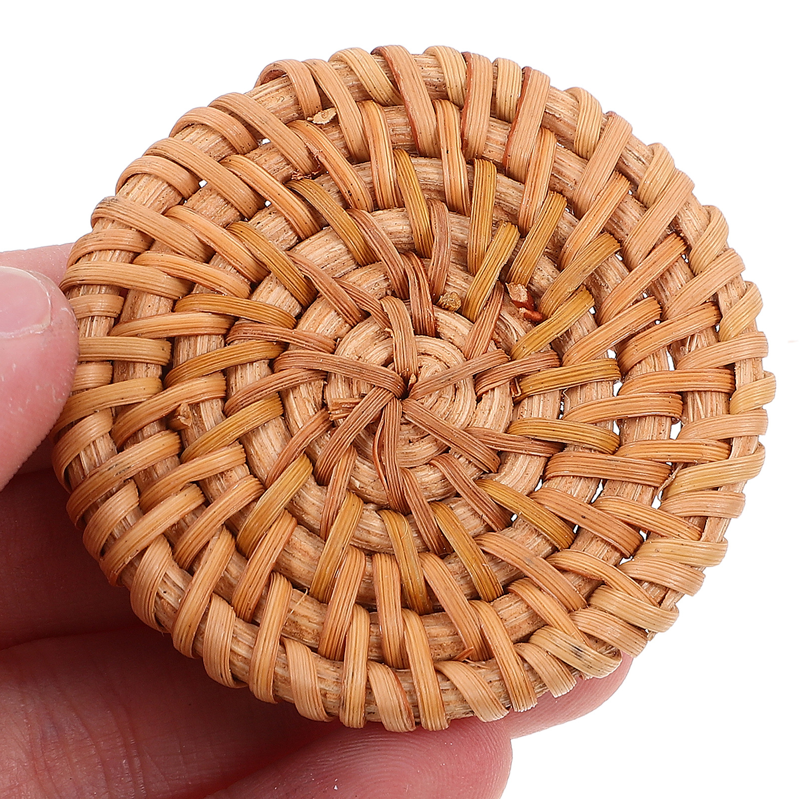 5Pcs Rattan Round Woven Discs  - Hoop Earrings avaliação e preço