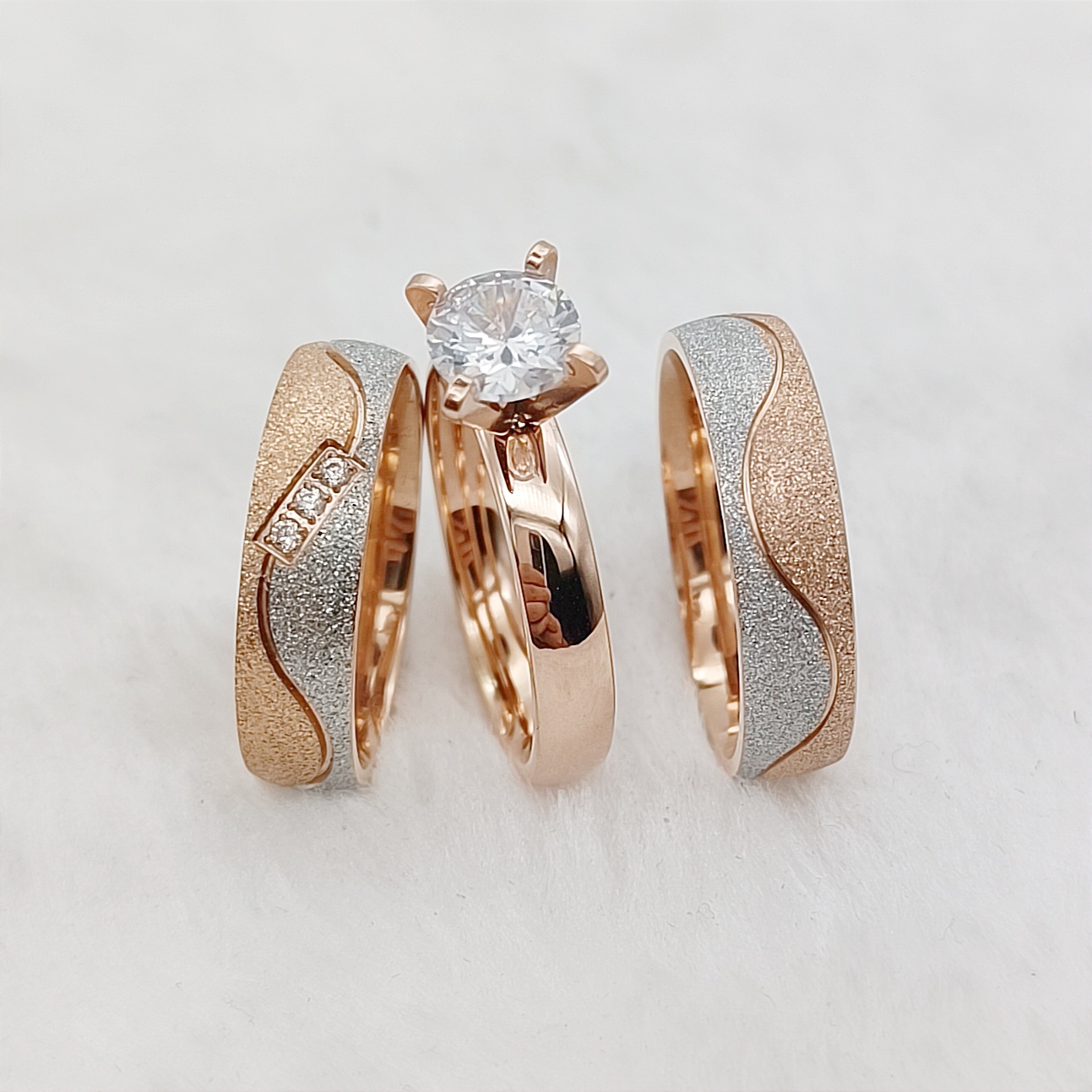 Proposal 3pcs Marriage Promise - Titanium Steel Ring avaliação e preço