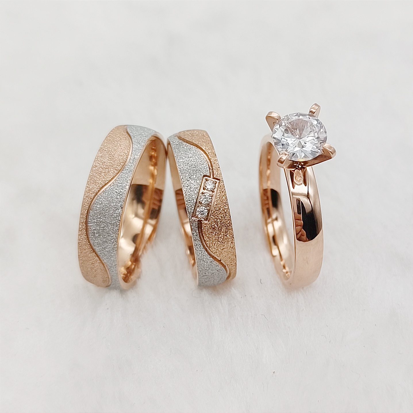 Proposal 3pcs Marriage Promise - Titanium Steel Ring avaliação e preço