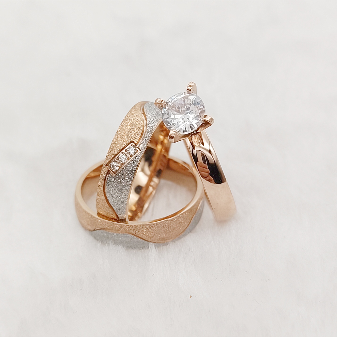Proposal 3pcs Marriage Promise - Titanium Steel Ring avaliação e preço