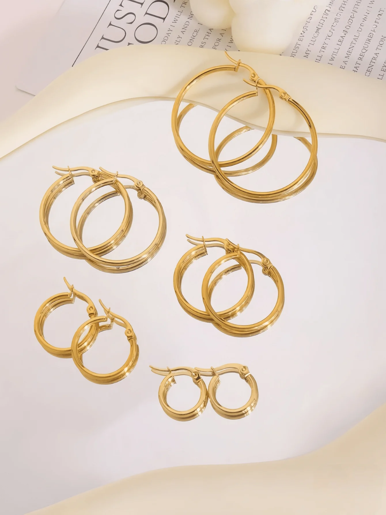 Stainless Steel Polished Hoop  - Hoop Earrings avaliação e preço
