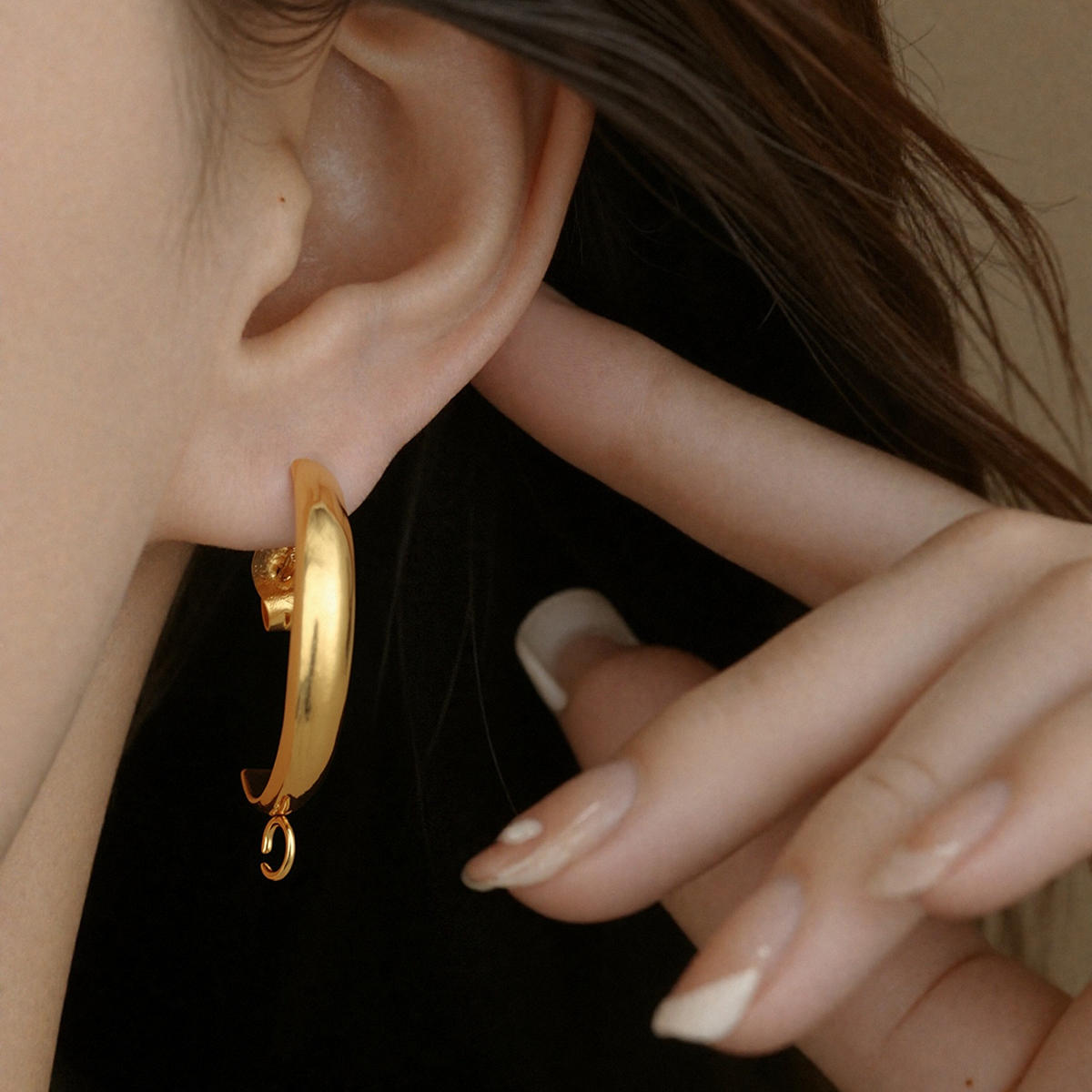 10pcs Stainless Steel Hooks C  - Hoop Earrings avaliação e preço