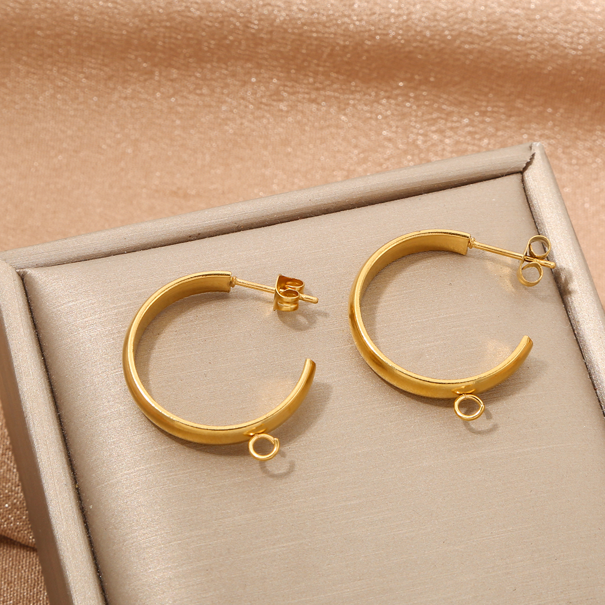 10pcs Stainless Steel Hooks C  - Hoop Earrings avaliação e preço