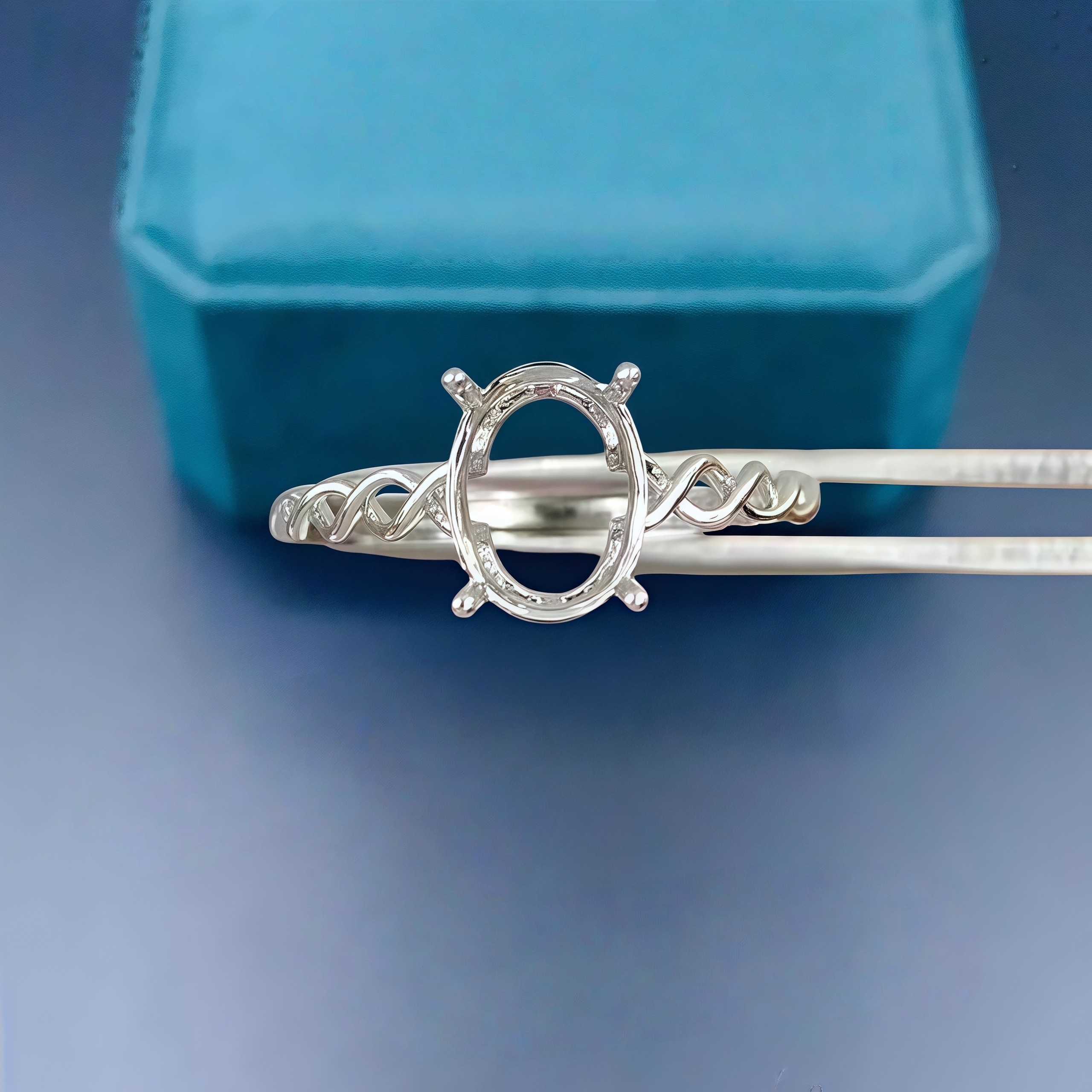 DIY Empty Ring Holder S925 Ste - Sterling Silver Ring avaliação e preço