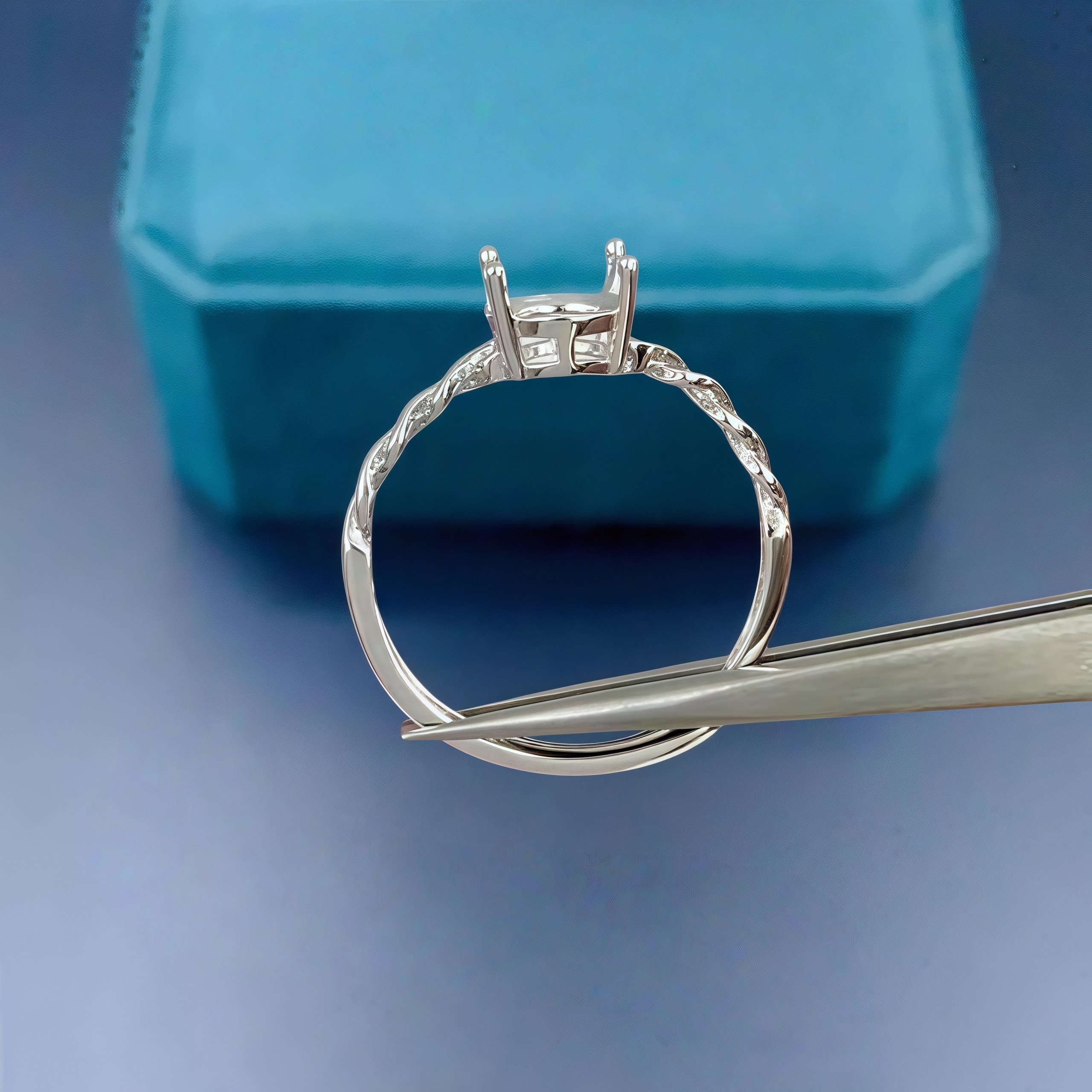 DIY Empty Ring Holder S925 Ste - Sterling Silver Ring avaliação e preço