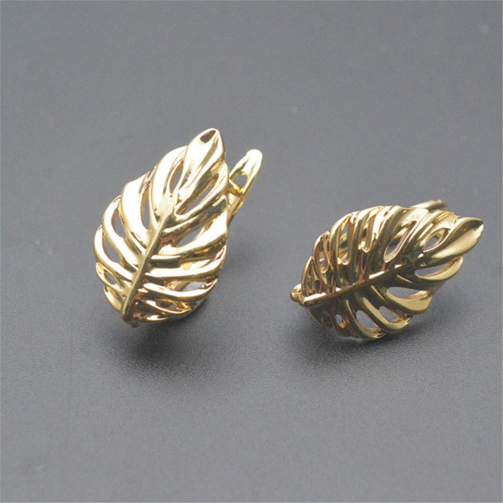 1/2Pcs 18K Gold Plated Brass L - Hoop Earrings avaliação e preço