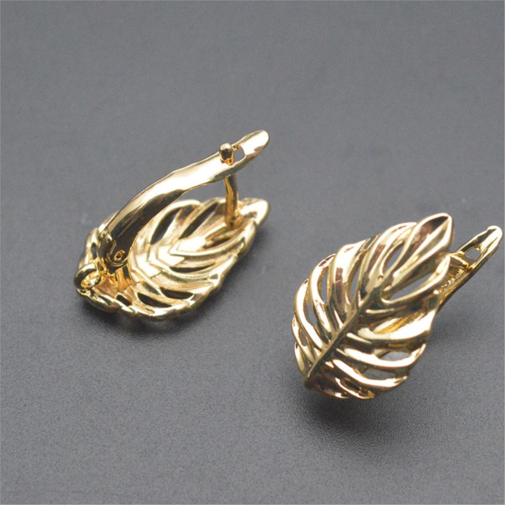 1/2Pcs 18K Gold Plated Brass L - Hoop Earrings avaliação e preço