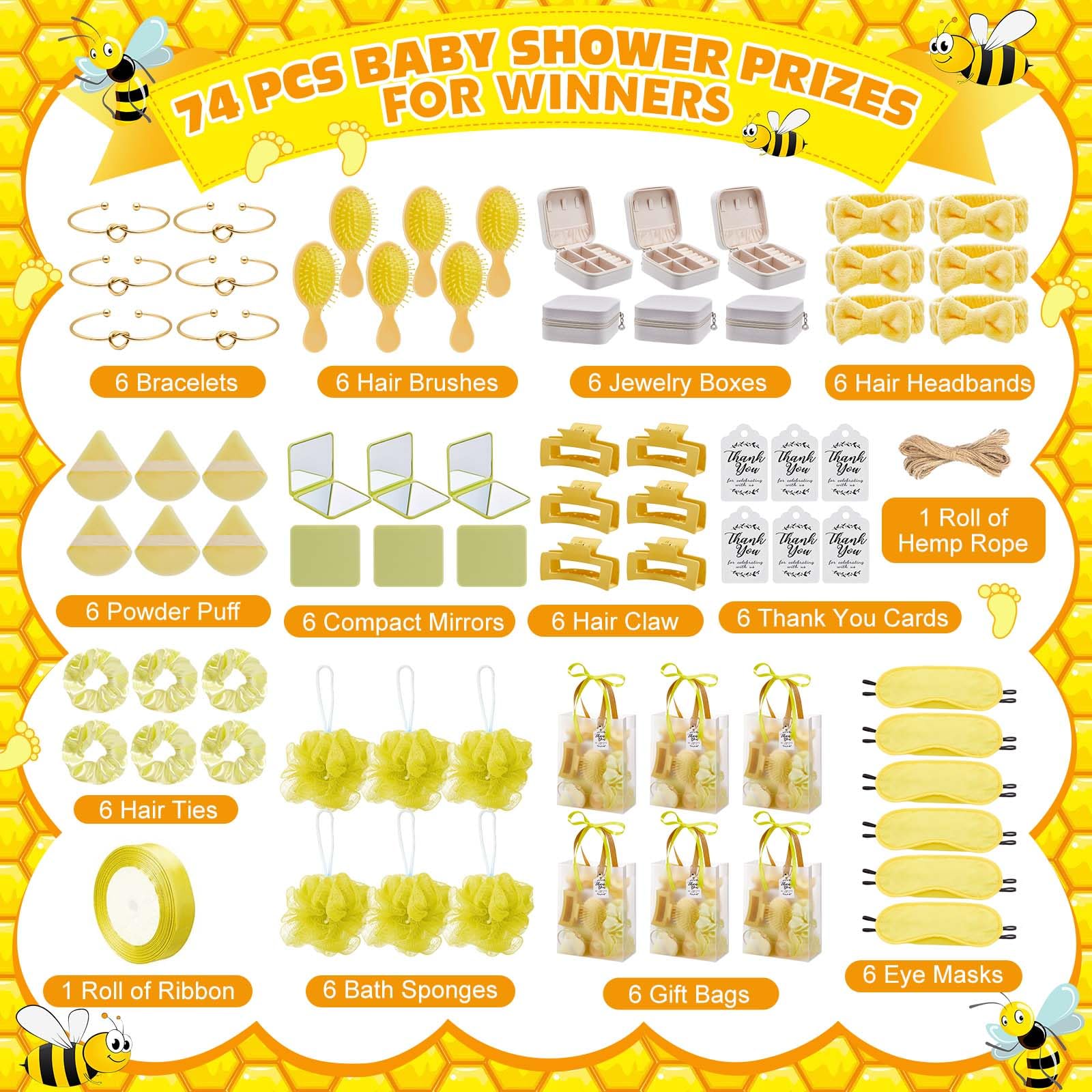 74Pcs Baby Shower Prizes for G - Jewelry & Watches Ltd avaliação e preço
