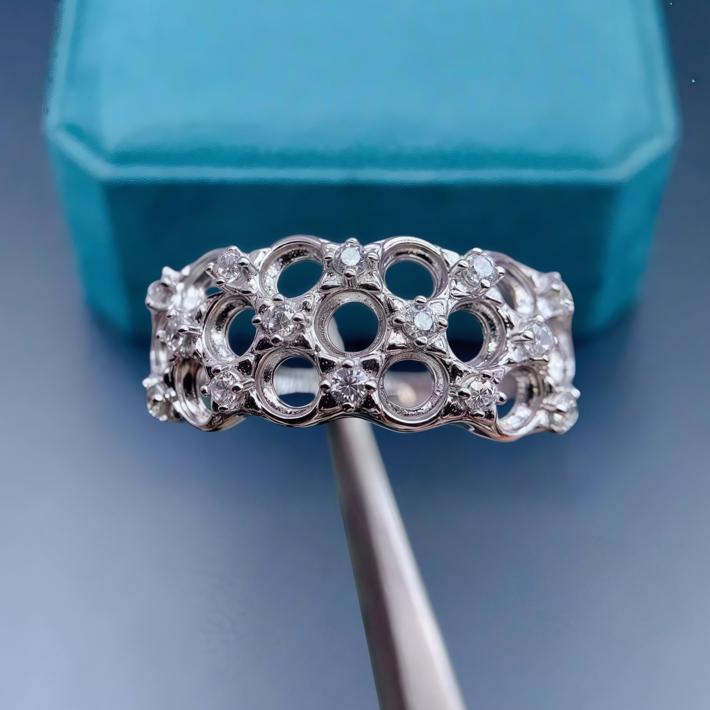 Setting 3mm Round Stone Fashio - Sterling Silver Ring avaliação e preço