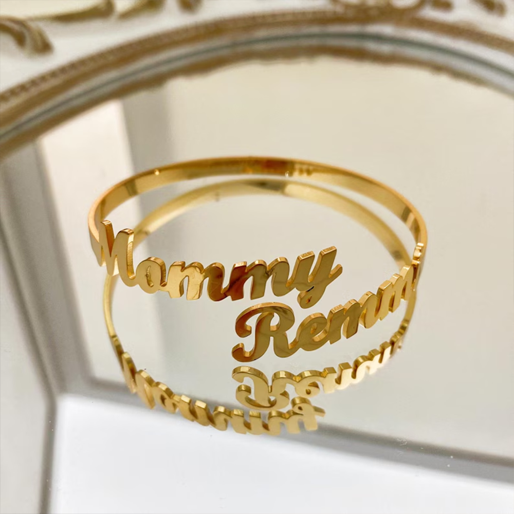 Customize Two Name Bracelets,  - Rose Gold Bracelet avaliação e preço
