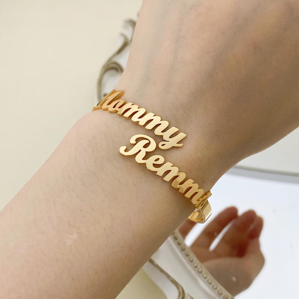 Customize Two Name Bracelets,  - Rose Gold Bracelet avaliação e preço