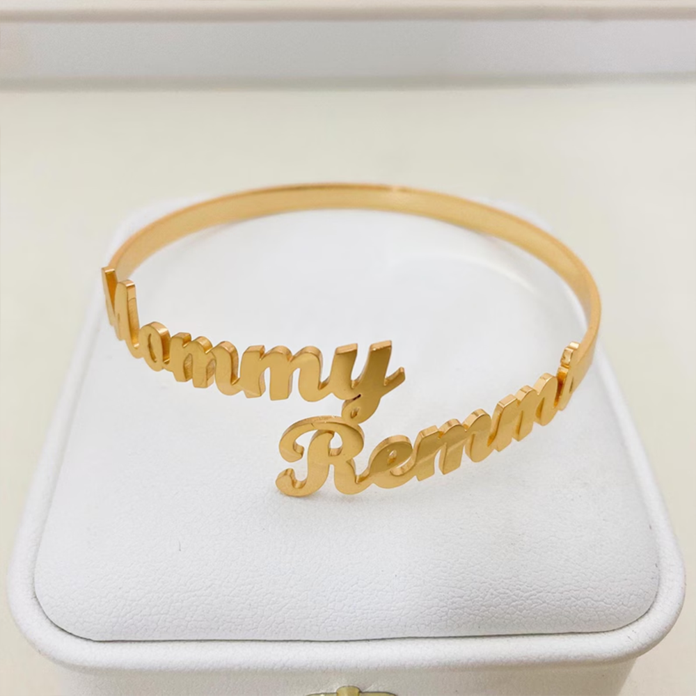 Customize Two Name Bracelets,  - Rose Gold Bracelet avaliação e preço