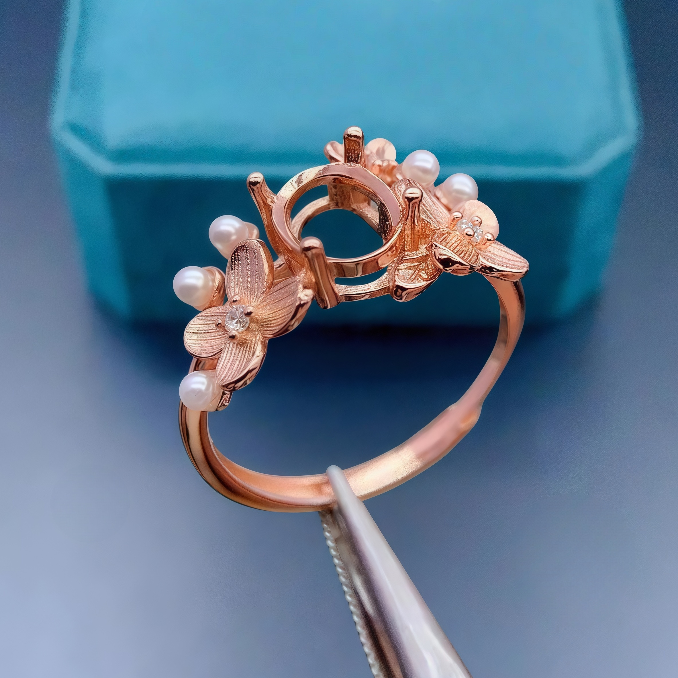 Setting 6*8mmEllipse Stone Fas - Sterling Silver Ring avaliação e preço