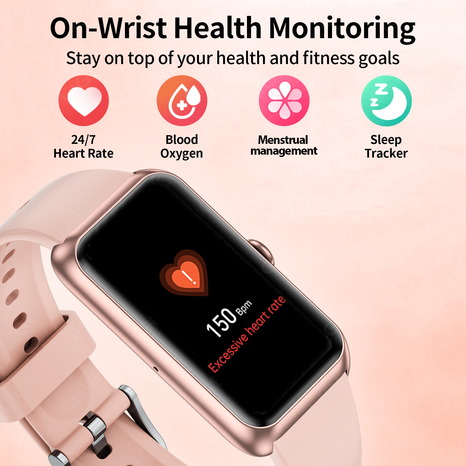 LIGE New Fashion Ladies Smart  - Jewelry Smart Watches avaliação e preço