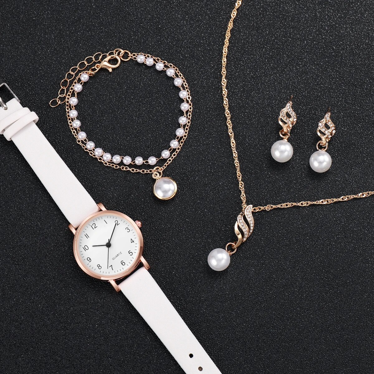 Women Rose Gold Pearl Jewelry  - Jewelry Watches For Ladies avaliação e preço