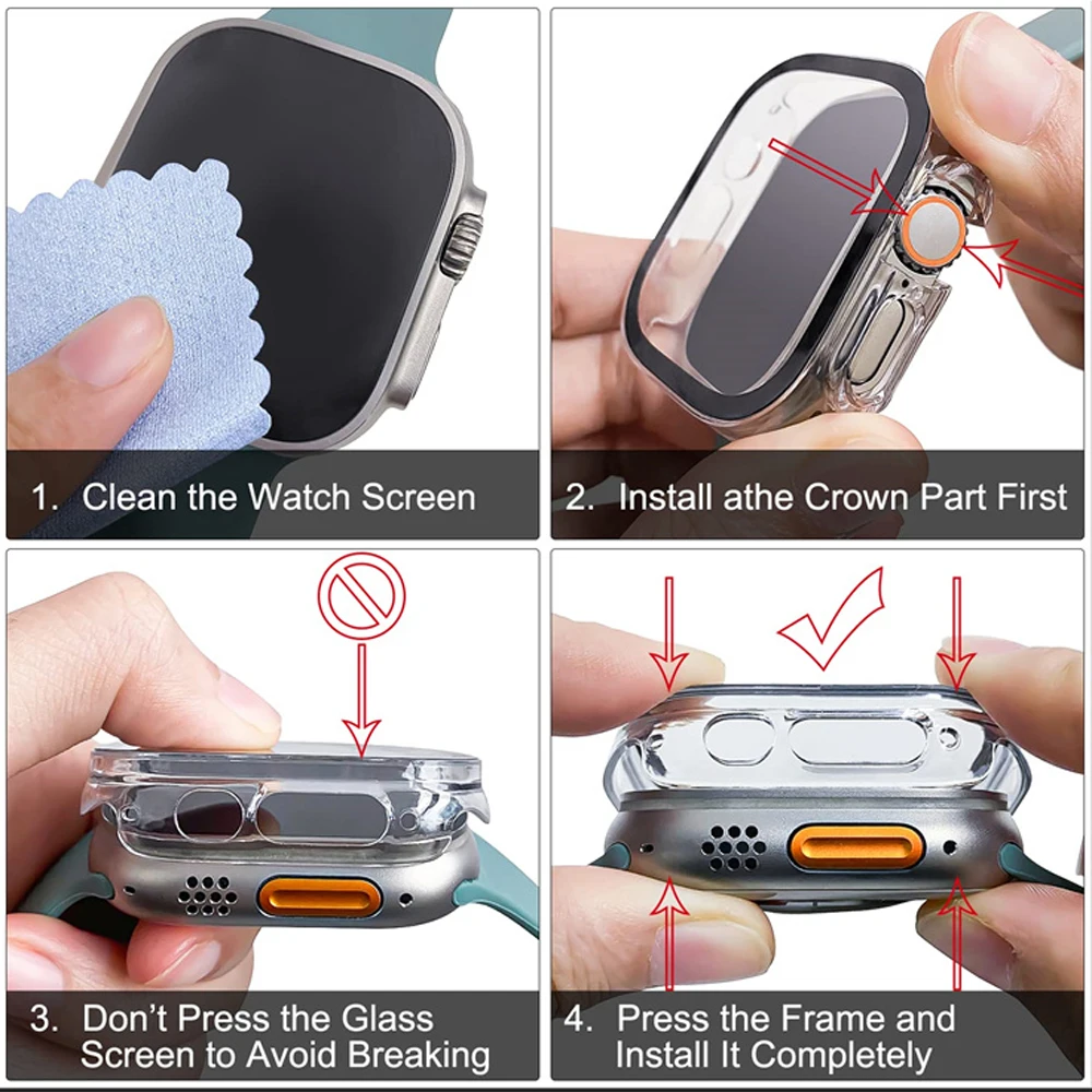 Glass+case For Apple Watch Ult - Jewelry Smart Watches avaliação e preço