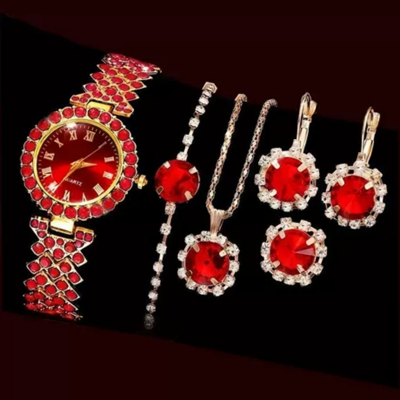 6PCS Elegant Women's Fashion J - Jewelry Watches For Ladies avaliação e preço