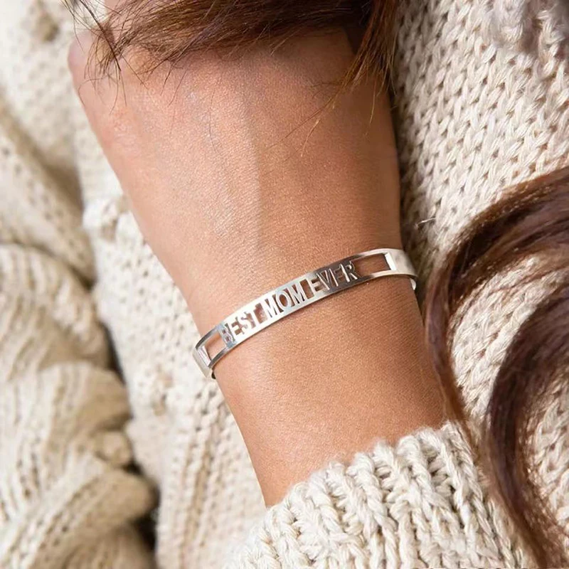 Custom Name Hollow Stainless S - Rose Gold Bracelet avaliação e preço