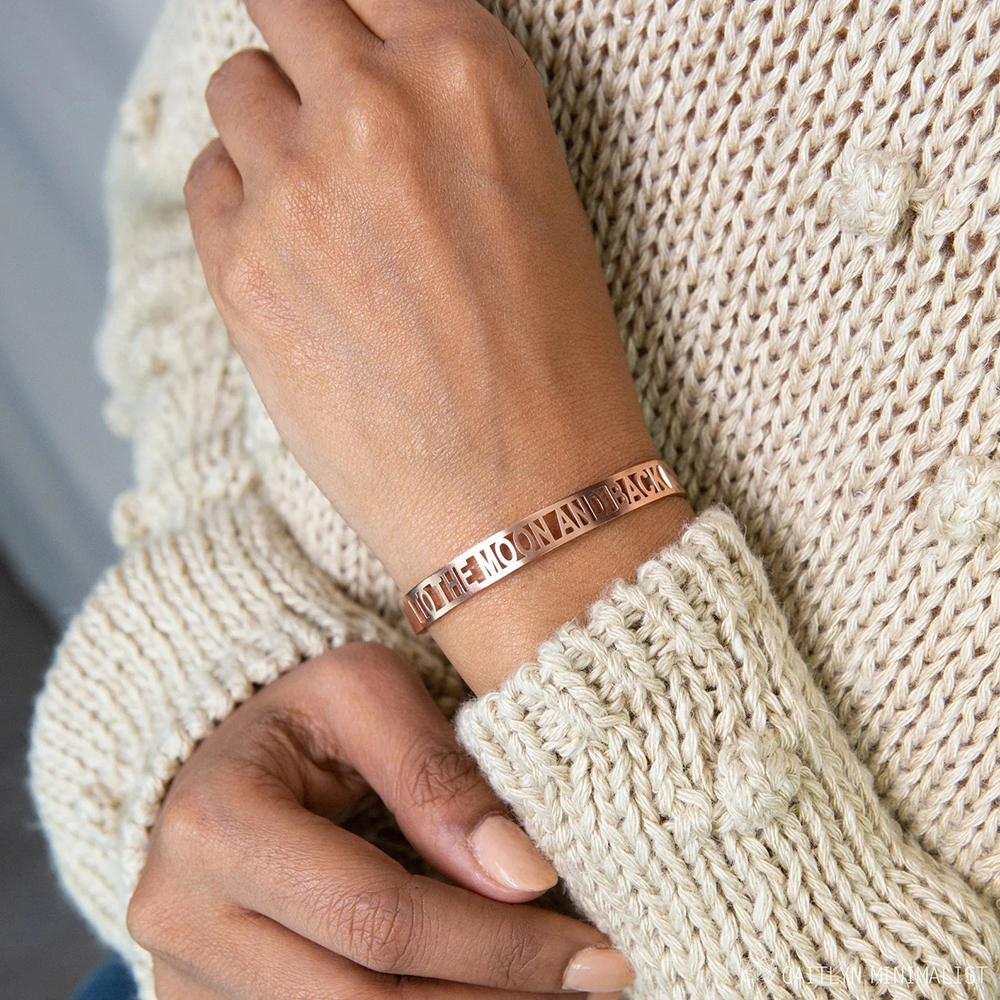 Custom Name Hollow Stainless S - Rose Gold Bracelet avaliação e preço